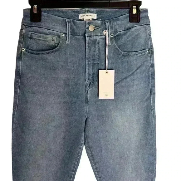 Good american good waist ultra high rise skinny jean in blue629 Size 6/28 - Picture 3 of 10